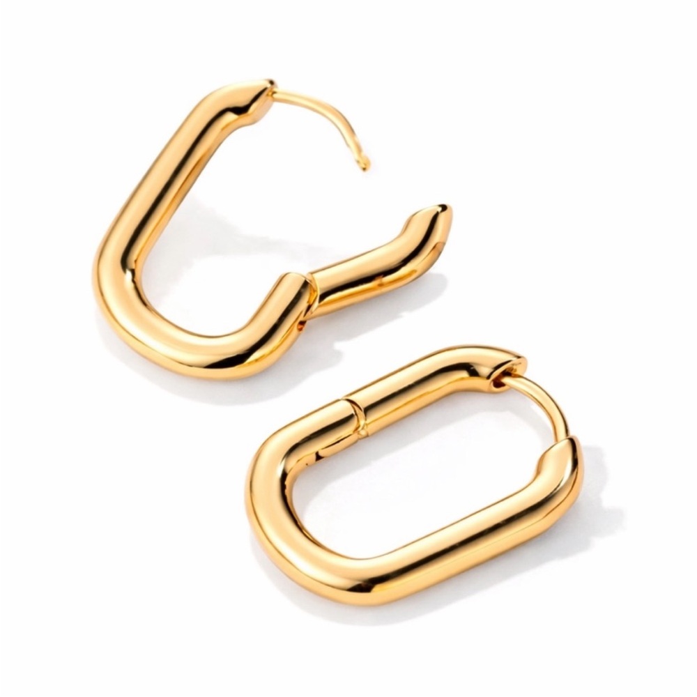 New! Cosmo Gold Plated Huggie Earrings (3016)
